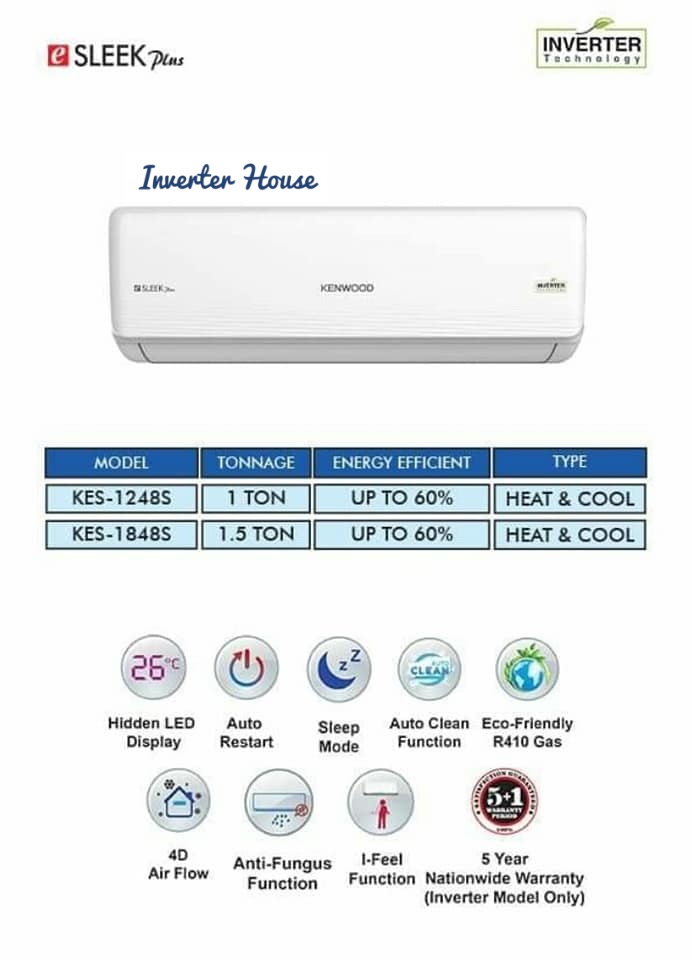 kenwood full dc inverter ac 1 ton