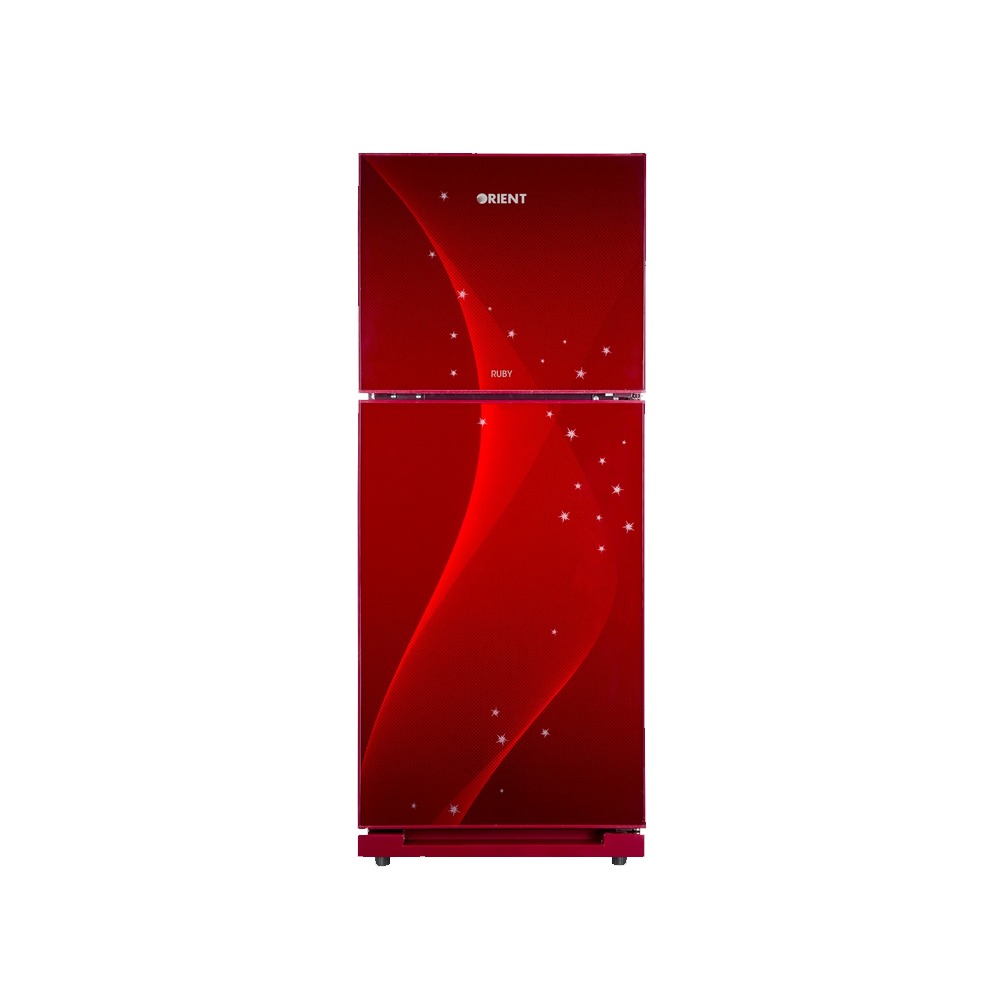 Orient Ruby 260 Glass Door Red Refrigerator