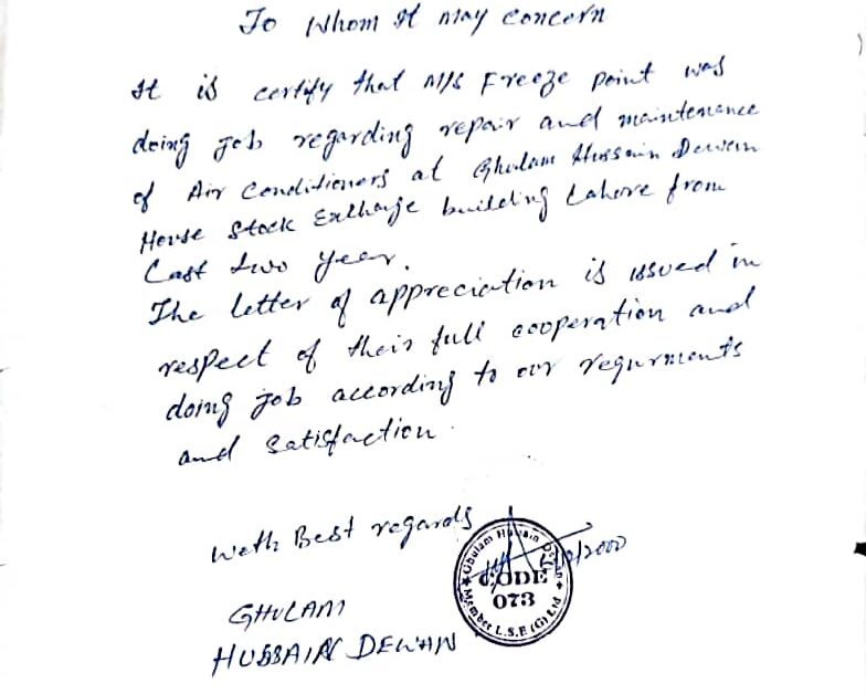 certificate of hvac