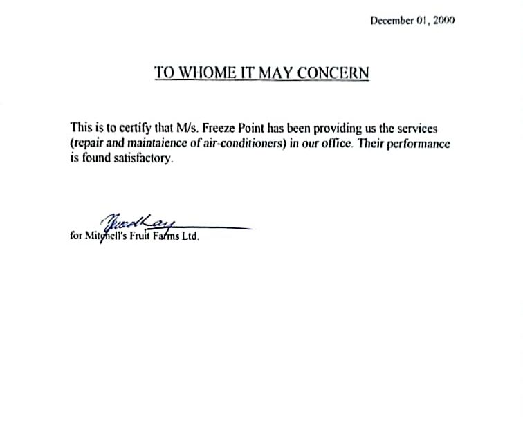 certificate of hvaca