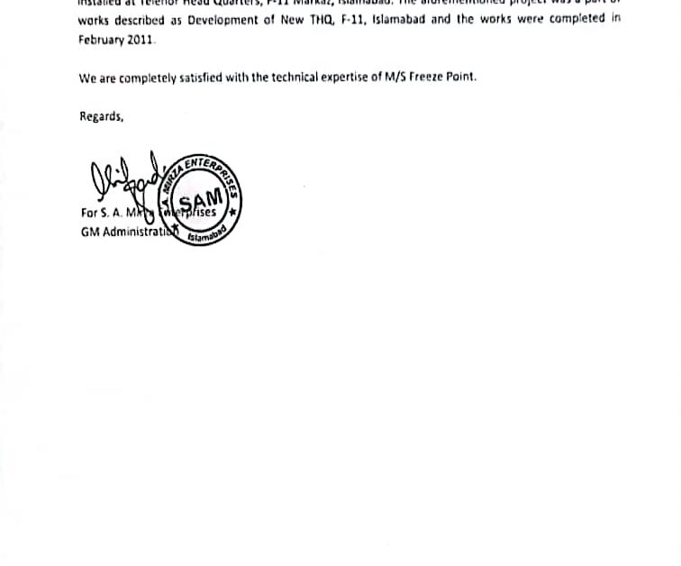 Certifcate of HVAC work