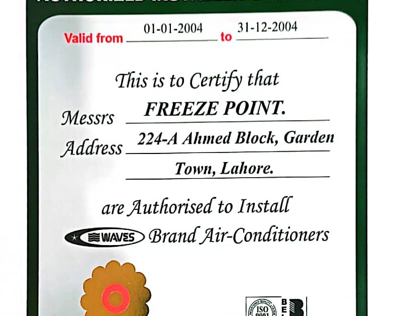 waves authorized installer certificate 2024